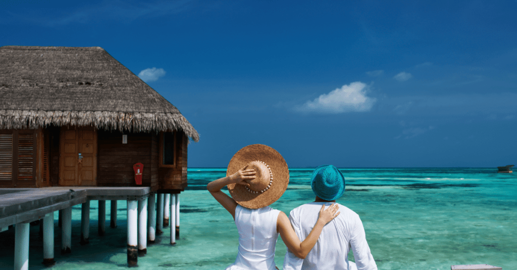 Couple at Maldives watervilla