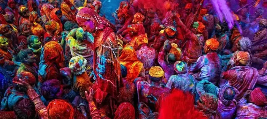 Holi festival in Vrindavan