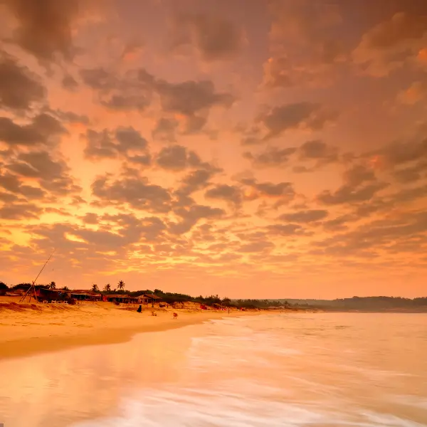 Sunrise at Candolim Beach, Goa
